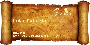 Feke Melinda névjegykártya